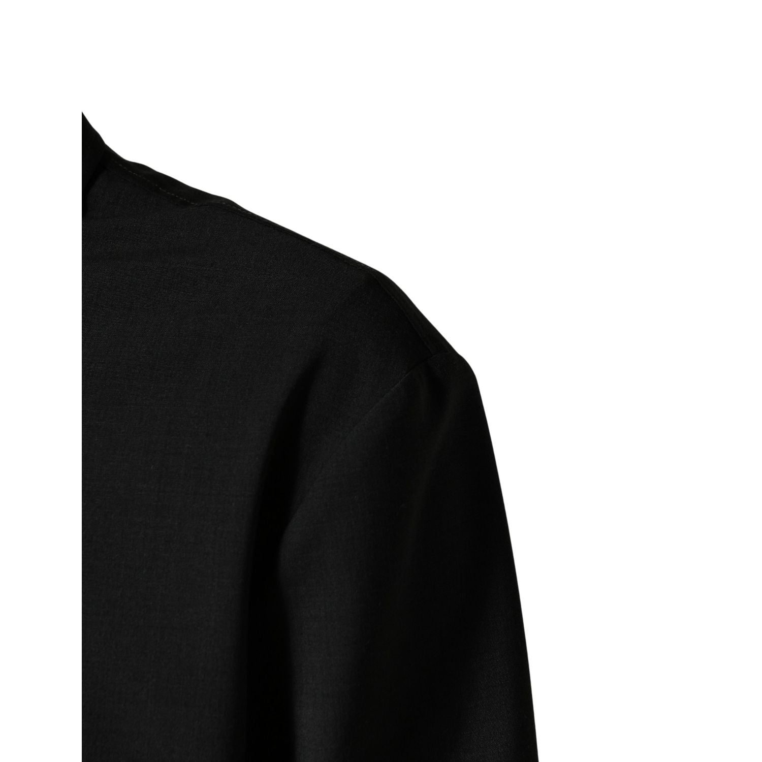 Dolce & Gabbana Black Wool Logo Full Zip Men Bomber Jacket