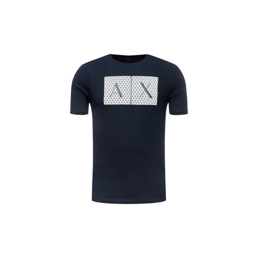 Armani Exchange Blue Cotton T-Shirt 1728,71956299936,Armani Exchange,Blue,Clothing,IT42 | XS,IT44 | S,IT46 | M,IT48 | L,IT52 | XL,IT54 | XXL,Men,New with tags,T-Shirts - Clothing,T-Shirts - T-Shirts - Clothing