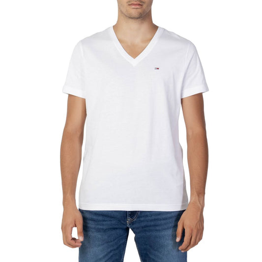 Tommy Hilfiger Jeans White Cotton T-Shirt 1728,71956299936,Clothing,IT42 | XS,IT44 | S,Men,New with tags,T-Shirts - Clothing,T-Shirts - T-Shirts - Clothing,Tommy Hilfiger Jeans,White