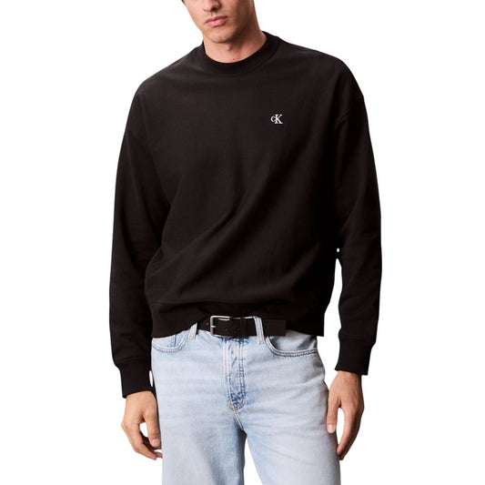 Calvin Klein Jeans Black Cotton Sweatshirt 1728,71956299936,Black,Calvin Klein Jeans,Clothing,IT54 | XXL,Men,New with tags,Sportswear - Clothing,Sweatshirt - Sportswear - Clothing