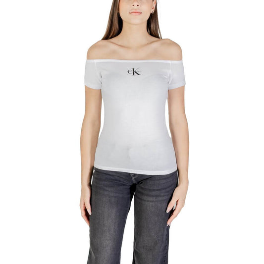 Calvin Klein Jeans White Cotton T-Shirt 1728,71956299936,Calvin Klein Jeans,Clothing,IT38|XS,IT40|S,IT42|M,IT44|L,New with tags,T-Shirts - Clothing,T-Shirts - T-Shirts - Clothing,White,Women