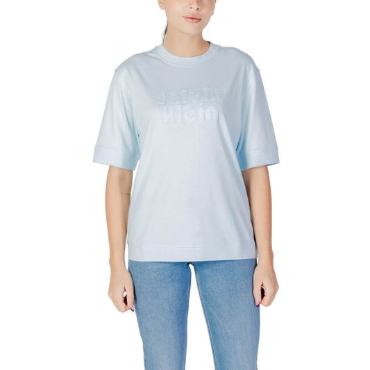 Calvin Klein Jeans Blue Cotton T-Shirt 1728,71956299936,Blue,Calvin Klein Jeans,Clothing,IT38|XS,IT40|S,IT42|M,IT44|L,New with tags,T-Shirts - Clothing,T-Shirts - T-Shirts - Clothing,Women,XL
