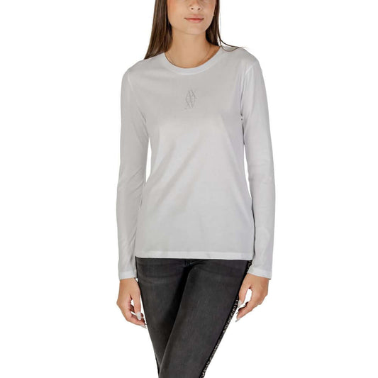 Armani Exchange White Cotton Long Sleeve T-Shirt 1728,71956299936,Armani Exchange,Clothing,IT38|XS,IT40|S,IT42|M,IT44|L,Long Sleeve - T-Shirts - Clothing,New with tags,T-Shirts - Clothing,White,Women,XL
