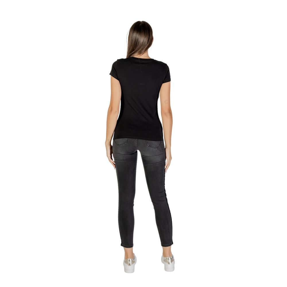 Armani Exchange Black Cotton T-Shirt