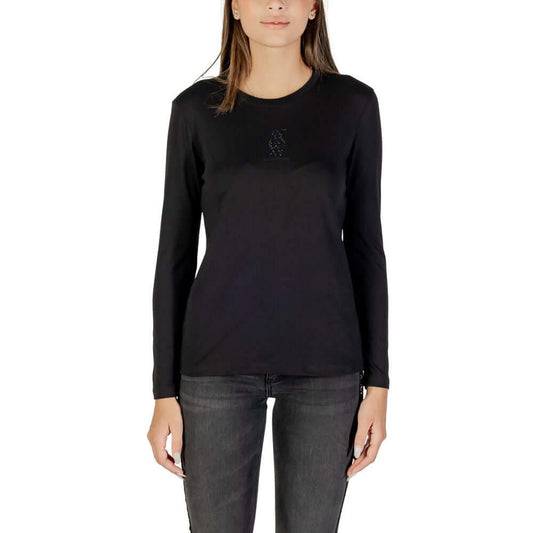 Armani Exchange Black Cotton Long Sleeve T-Shirt 1728,71956299936,Armani Exchange,Black,Clothing,IT38|XS,IT40|S,IT42|M,IT44|L,Long Sleeve - T-Shirts - Clothing,New with tags,T-Shirts - Clothing,Women