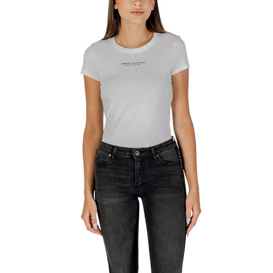 Armani Exchange White Cotton T-Shirt 1728,71956299936,Armani Exchange,Clothing,IT38|XS,IT40|S,IT42|M,IT44|L,New with tags,T-Shirts - Clothing,T-Shirts - T-Shirts - Clothing,White,Women