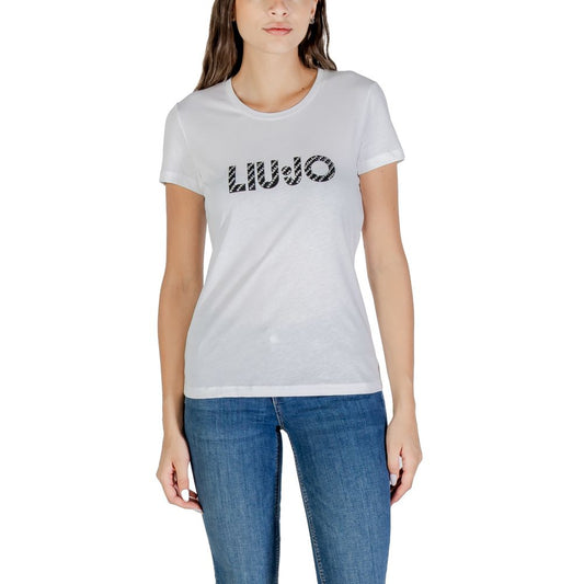 Liu Jo White Cotton T-Shirt 1728,71956299936,Clothing,IT38|XS,IT40|S,IT42|M,IT44|L,Liu Jo,New with tags,T-Shirts - Clothing,T-Shirts - T-Shirts - Clothing,White,Women,XL