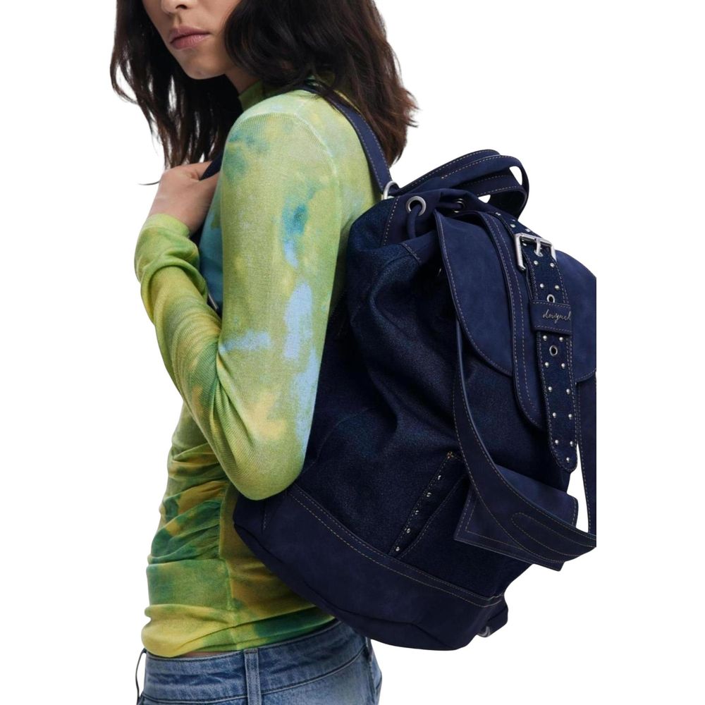 Desigual Blue Polyethylene Backpack 1728,71956299936,Backpacks - Bags,Bags,Blue,Desigual,New with tags,Women