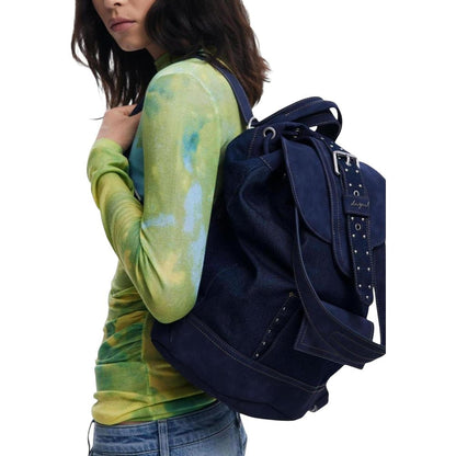 Desigual Blue Polyethylene Backpack 1728,71956299936,Backpacks - Bags,Bags,Blue,Desigual,New with tags,Women