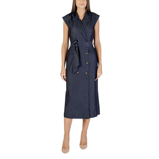 ICHI Blue Polyester Long Dress 1728,34 | XXS,71956299936,Blue,Clothing,Dresses - Clothing,ICHI,IT36|XXS,IT38|XS,IT40|S,Long - Dresses - Clothing,New with tags,Women