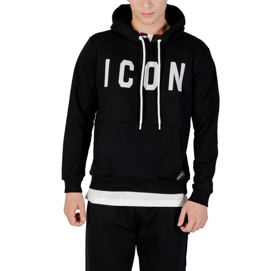 Icon Black And White Cotton Hoodie 1728,71956299936,Black and White,Clothing,Hoodies - Sweaters - Clothing,Icon,IT42 | XS,Men,New with tags,Sweaters - Clothing