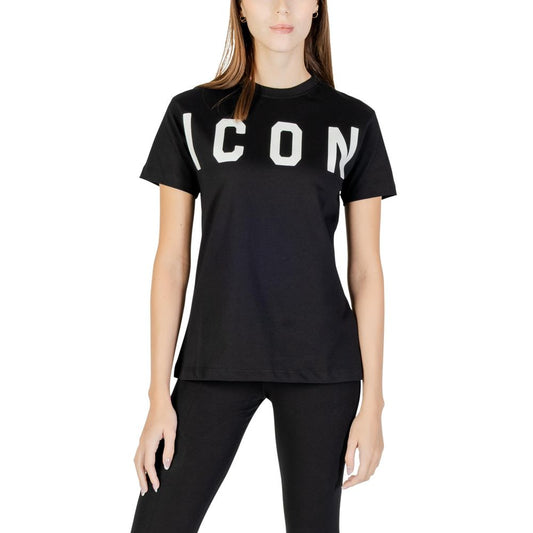 Icon Black Cotton T-Shirt 1728,71956299936,Black,Clothing,Icon,IT38|XS,IT40|S,IT42|M,IT44|L,New with tags,T-Shirts - Clothing,T-Shirts - T-Shirts - Clothing,Women