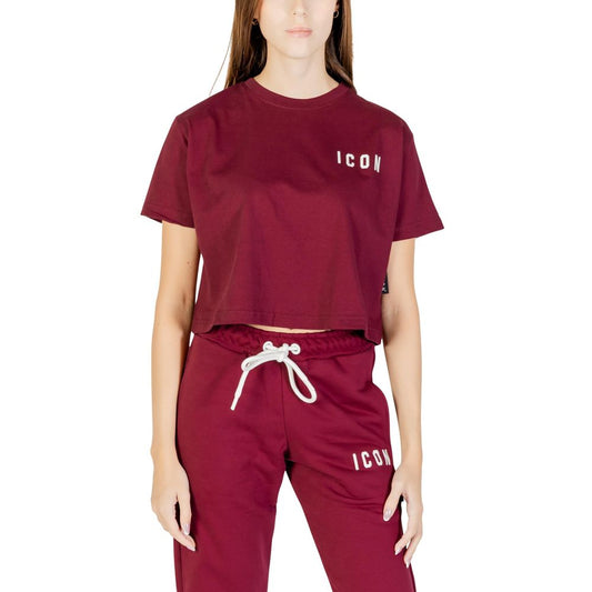 Icon Bordeaux Cotton T-Shirt 1728,71956299936,Bordeaux,Clothing,Icon,IT38|XS,IT42|M,IT44|L,New with tags,T-Shirts - Clothing,T-Shirts - T-Shirts - Clothing,Women