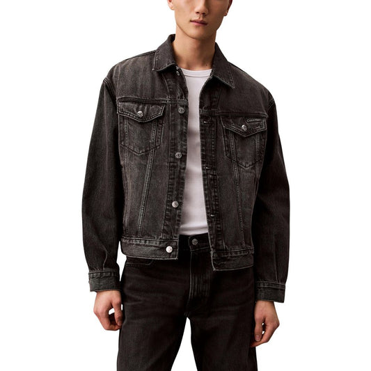 Calvin Klein Jeans Black Cotton Denim Jacket 1728,71956299936,Black,Calvin Klein Jeans,Clothing,Denim Jackets - Jackets & Coats - Clothing,IT44 | S,IT46 | M,IT48 | L,IT52 | XL,Jackets & Coats - Clothing,Men,New with tags