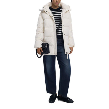 Desigual Cream Polyester Coat 1728,71956299936,Clothing,Coats - Jackets & Coats - Clothing,Cream,Desigual,IT42|M,Jackets & Coats - Clothing,New with tags,Women