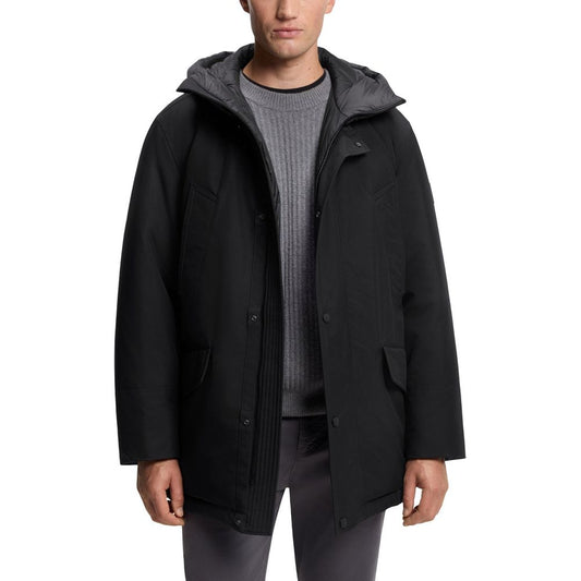 Hugo Boss Black Polyester Full-Length Jacket 1728,71956299936,Black,Clothing,Full-Length Jackets - Jackets & Coats - Clothing,Hugo Boss,IT50 | L,IT52 | XL,Jackets & Coats - Clothing,Men,New with tags