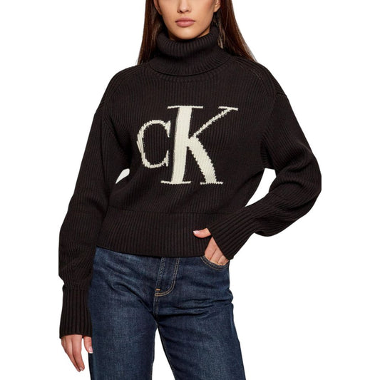 Calvin Klein Jeans Black Cotton Sweatshirt 1728,71956299936,Black,Calvin Klein Jeans,Clothing,IT36|XXS,IT38|XS,IT40|S,New with tags,Sweaters - Clothing,Sweatshirts - Sweaters - Clothing,Women