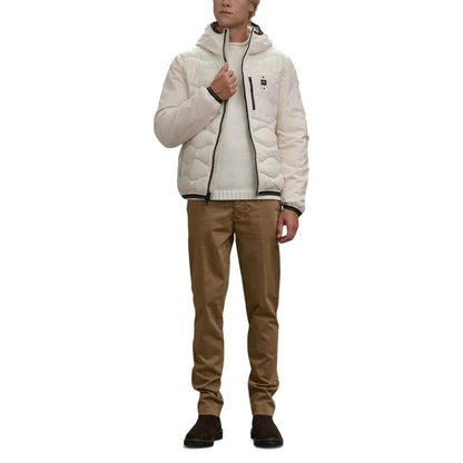 Blauer White Polyamide Shell Jacket 1728,71956299936,Blauer,Clothing,IT54 | XXL,Jackets & Coats - Clothing,Men,New with tags,Shell Jackets - Jackets & Coats - Clothing,White