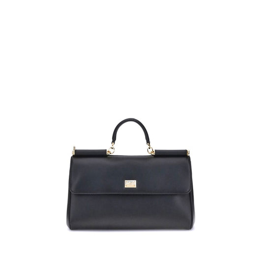 Dolce & Gabbana Black Calf Leather Bos Taurus Shoulder Bag 1728,72470364320,Bags,Black,Dolce & Gabbana,New with tags,Shoulder Bags - Bags,Women
