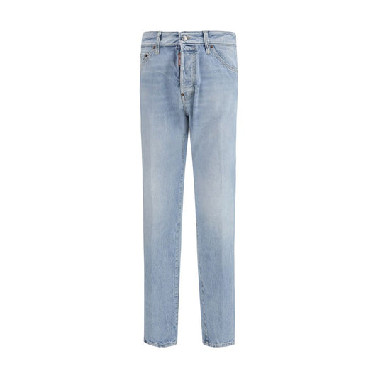 Dsquared² Blue Cotton Straight-Leg Jeans 1728,72470364320,Blue,Clothing,Dsquared²,IT44 | XS,IT46 | S,IT48 | M,IT52 | XL,IT54 | XXL,IT56 | 3XL,Jeans Denim - Clothing,Men,New with tags,Straight-Leg Jeans - Jeans Denim - Clothing
