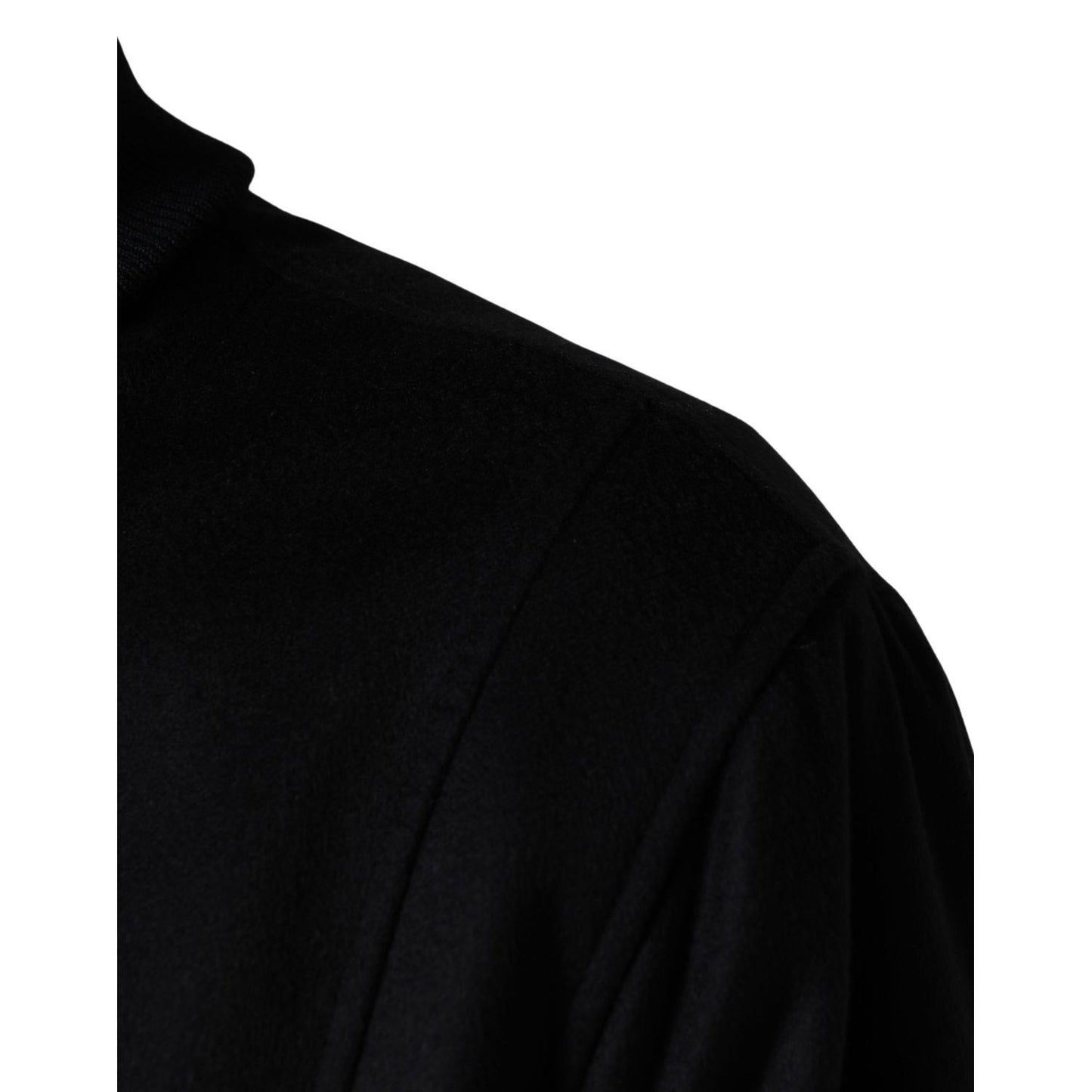 Dolce & Gabbana Black Cashmere Knitted Button Down Jacket