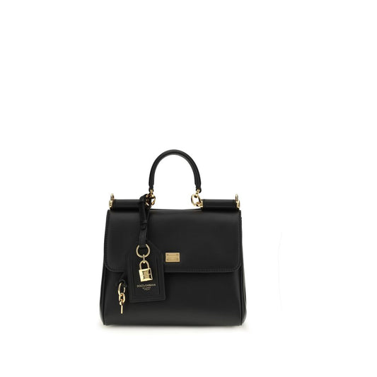 Dolce & Gabbana Black Calf Leather Bos Taurus Handbag 1728,72470364320,Bags,Black,Dolce & Gabbana,Handbags - Bags,New with tags,Women