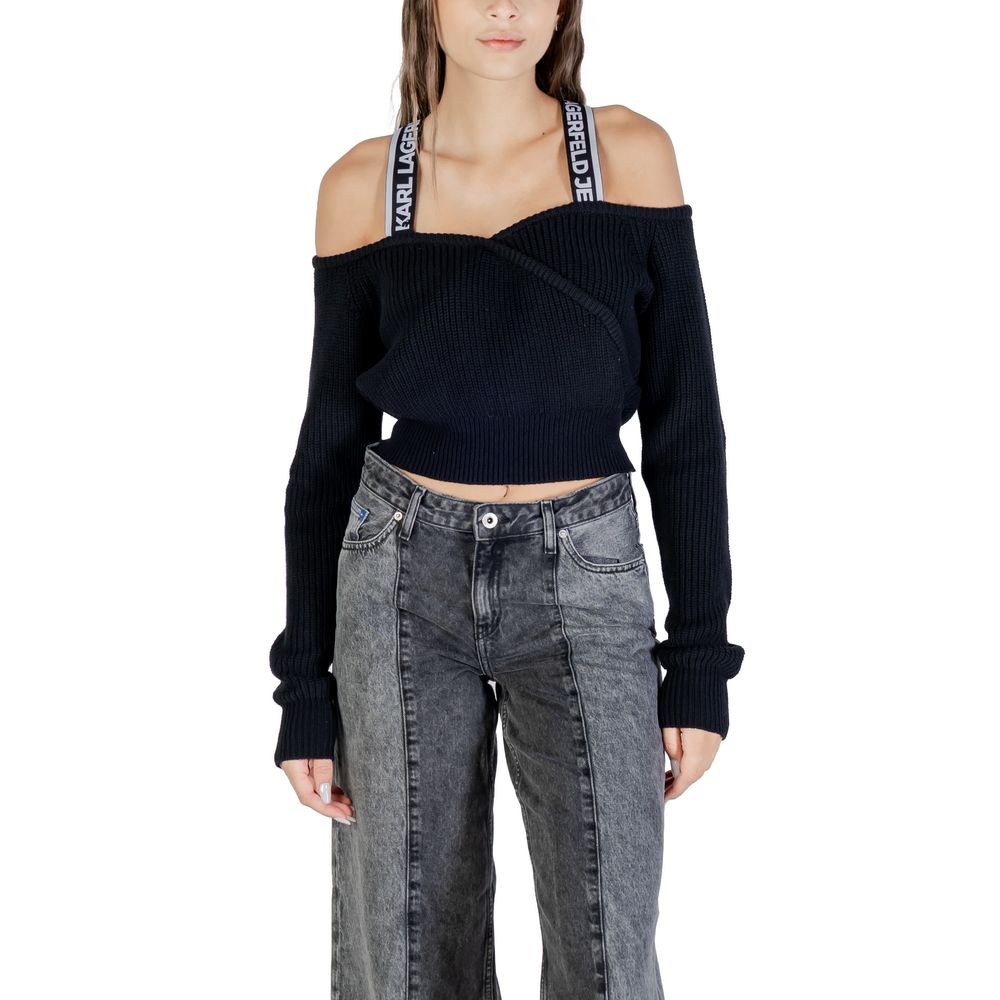Karl Lagerfeld Black Cotton Sweatshirt