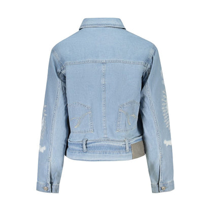 Desigual Azzurro Cotton Women Jacket