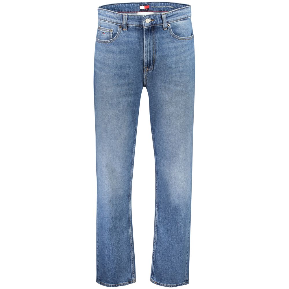 Tommy Hilfiger Blue Cotton Tapered Jeans