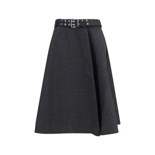 Ganni Gray Recycled Polyester Long Skirt 1728,72470364320,Clothing,Ganni,Gray,IT42 | L,Long - Skirts - Clothing,New with tags,Skirts - Clothing,Women