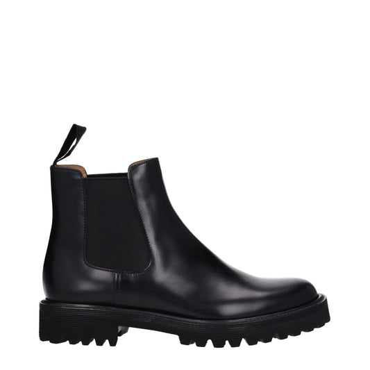 Church's Black Leather Ankle Boots 1728,75667636384,Ankle - Boots - Shoes,Black,Boots - Shoes,Church's,EU40/US10,New with tags,Shoes,Women