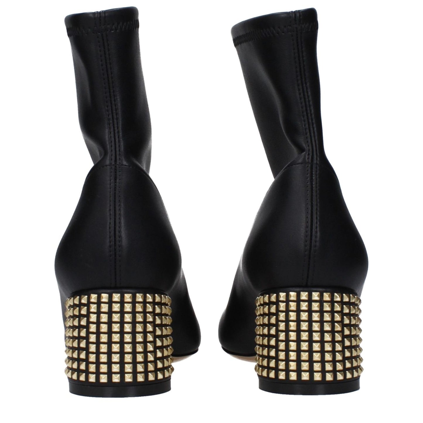 Casadei Black Leather Ankle Boots