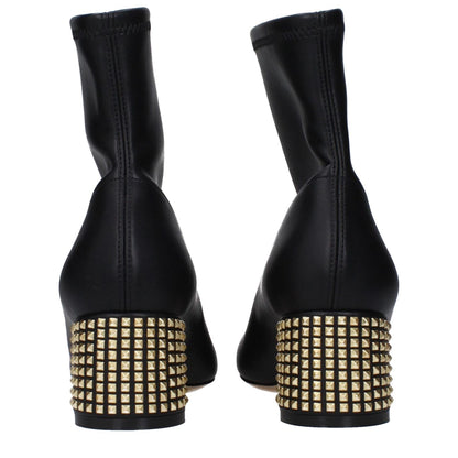 Casadei Black Leather Ankle Boots