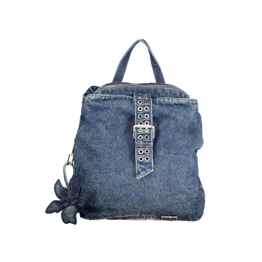 Desigual Blue Cotton Women Backpack 1728,67403481248,Backpacks - Bags,Bags,Blue,Desigual,New with tags,Women