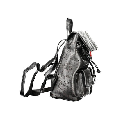 Desigual Black Polyurethane Women's Mini Backpack 1728,67403481248,Backpacks - Bags,Bags,Black,Desigual,New with tags,Women