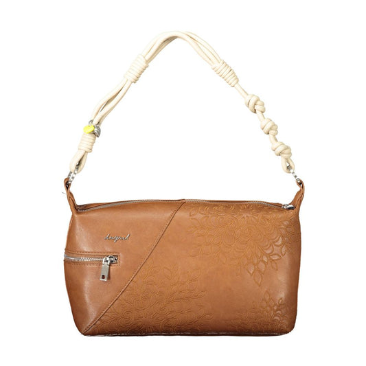 Desigual Marrone Polyurethane Women's Shoulder Bag 1728,67403481248,Bags,Brown,Desigual,Handbags - Bags,New with tags,Women
