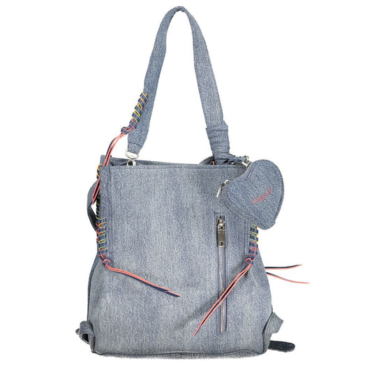 Desigual Azzurro Cotton Women Backpack 1728,67403481248,Backpacks - Bags,Bags,Blue,Desigual,New with tags,Women