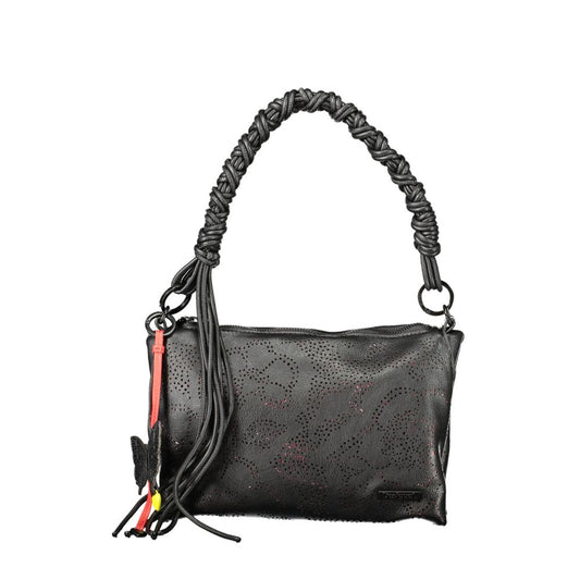 Desigual Black Polyurethane Women's Handbag 1728,67403481248,Bags,Black,Desigual,Handbags - Bags,New with tags,Women