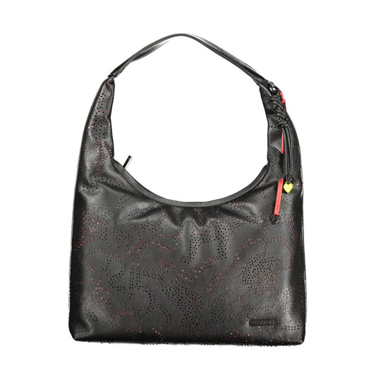 Desigual Nero Poliuretano Women Handbag 1728,67403481248,Bags,Black,Desigual,Handbags - Bags,New with tags,Women