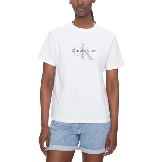 Calvin Klein Jeans White Cotton T-Shirt 1728,71956299936,Calvin Klein Jeans,Clothing,IT38|XS,IT40|S,IT42|M,IT44|L,New with tags,T-Shirts - Clothing,T-Shirts - T-Shirts - Clothing,White,Women,XL