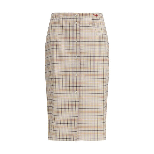Prada Multicolor Cotton Midi Skirt 1728,72470364320,Clothing,IT42 | L,Midi - Skirts - Clothing,Multicolor,New with tags,Prada,Skirts - Clothing,Women