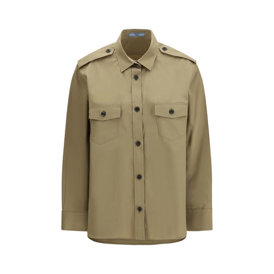 Prada Beige Cotton Shirt 1728,72470364320,Beige,Clothing,IT40 | M,IT42 | L,New with tags,Prada,Shirts - Clothing,Women