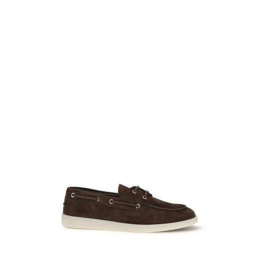 Prada Brown Calf Leather Bos Taurus Slip-On Loafers 1728,72470364320,Brown,EU 38 | US 5,EU 38.5 | US 5.5,EU39.5/US6.5,EU39/US6,EU40.5/US7.5,EU40/US7,EU41.5/US8.5,EU41/US8,EU42/US9,EU43/US10,EU44/US11,Loafers - Shoes,Men,New with tags,Prada,Shoes,Slip-On L