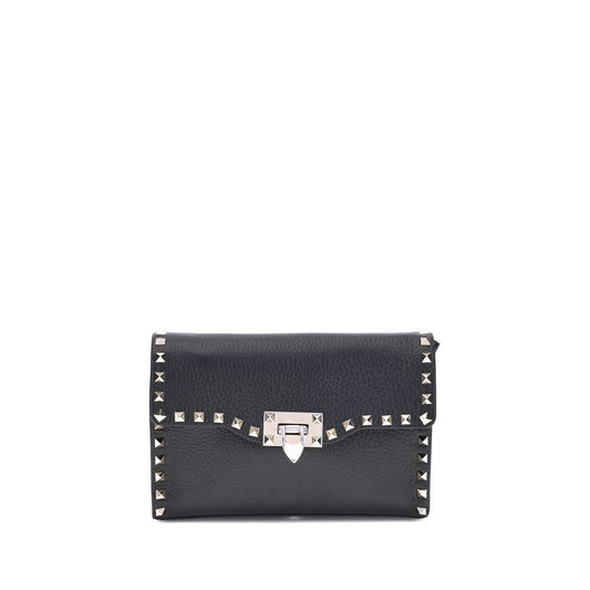 Valentino Garavani Black Calf Leather Bos Taurus Shoulder Bag 1728,72470364320,Bags,Black,New with tags,Shoulder Bags - Bags,Valentino Garavani,Women