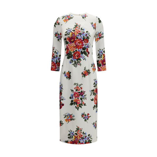 Dolce & Gabbana Multicolor Viscose Casual Dress 1728,72470364320,Casual - Dresses - Clothing,Clothing,Dolce & Gabbana,Dresses - Clothing,IT42 | L,IT44 | L,Longsleeve - Dresses - Clothing,Midi - Dresses - Clothing,Multicolor,New with tags,Pattern - Dresses