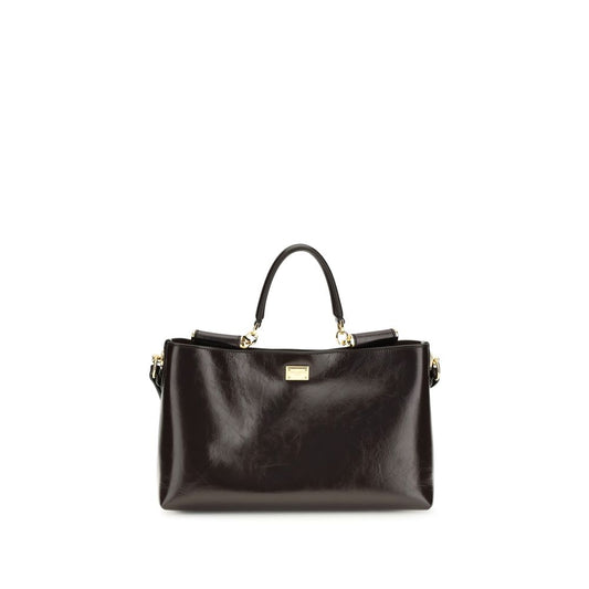Dolce & Gabbana Brown Calf Leather Bos Taurus Handbag 1728,72470364320,Bags,Brown,Dolce & Gabbana,Handbags - Bags,New with tags,Women