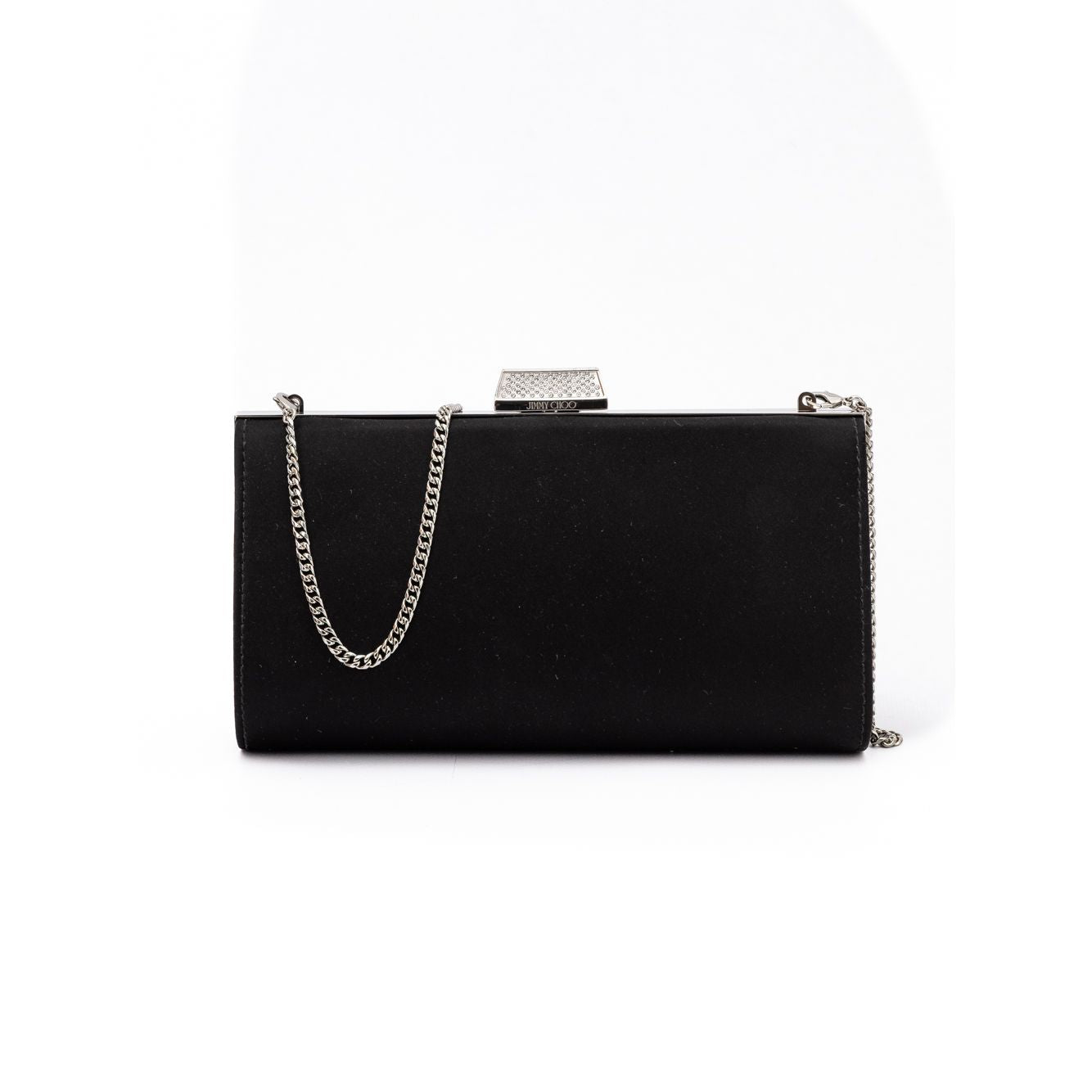 Jimmy Choo Black Satin Crossbody Bag