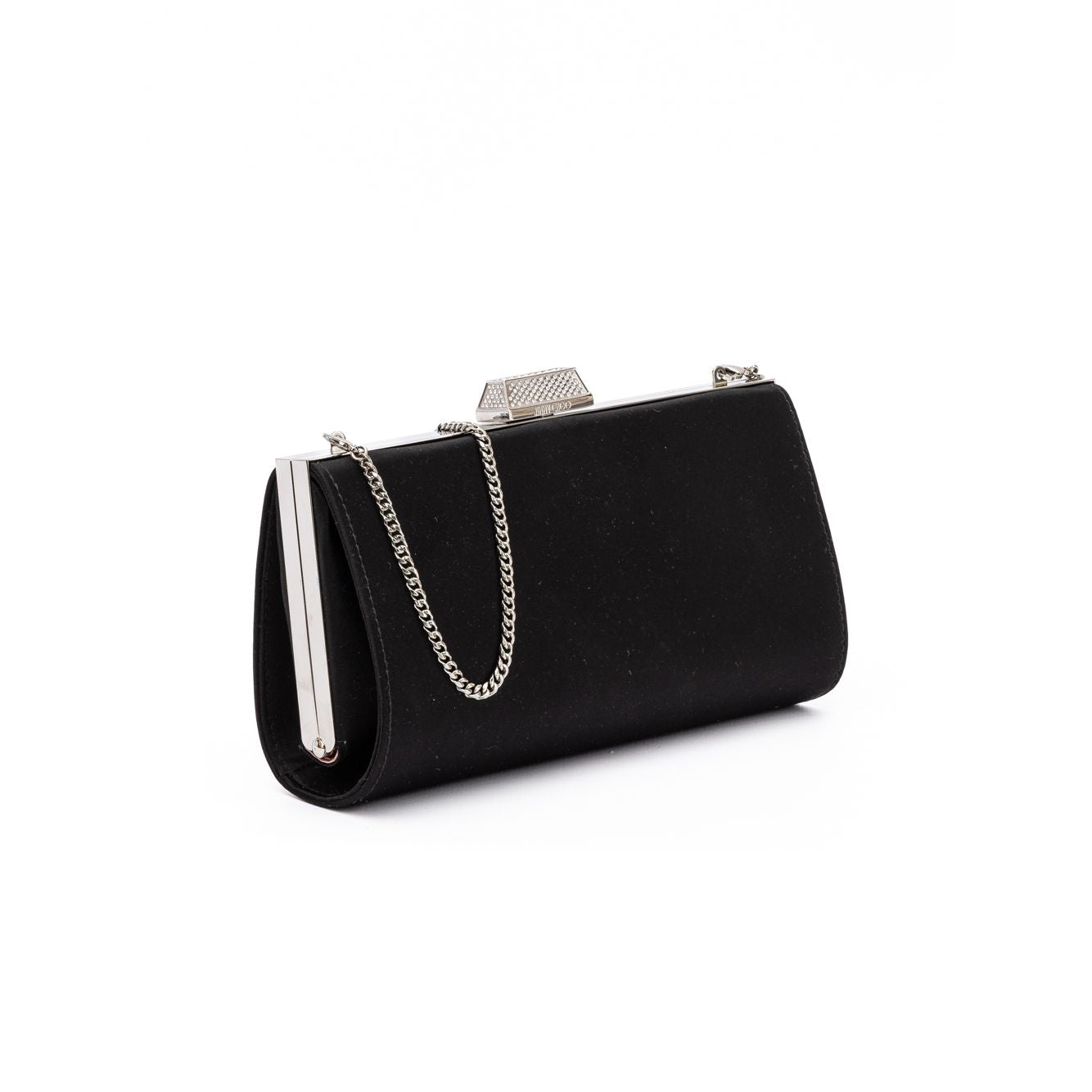 Jimmy Choo Black Satin Crossbody Bag