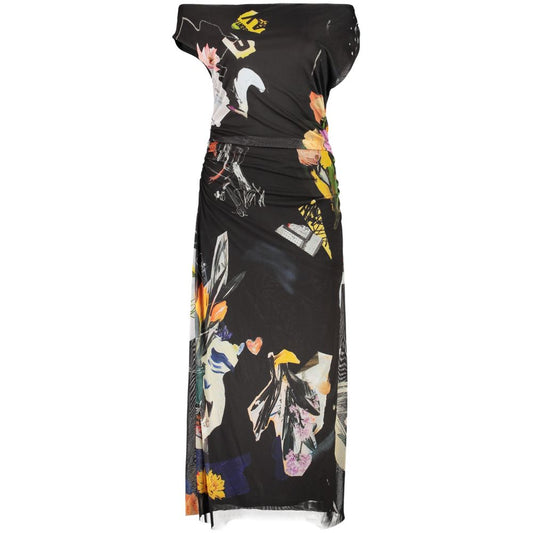 Desigual Black Viscosa Women Dress 1728,67403481248,Black,Casual - Dresses - Clothing,Clothing,Desigual,Dresses - Clothing,L,Long - Dresses - Clothing,M,New with tags,Pattern - Dresses - Clothing,S,Sleeveless - Dresses - Clothing,Women,XL,XS