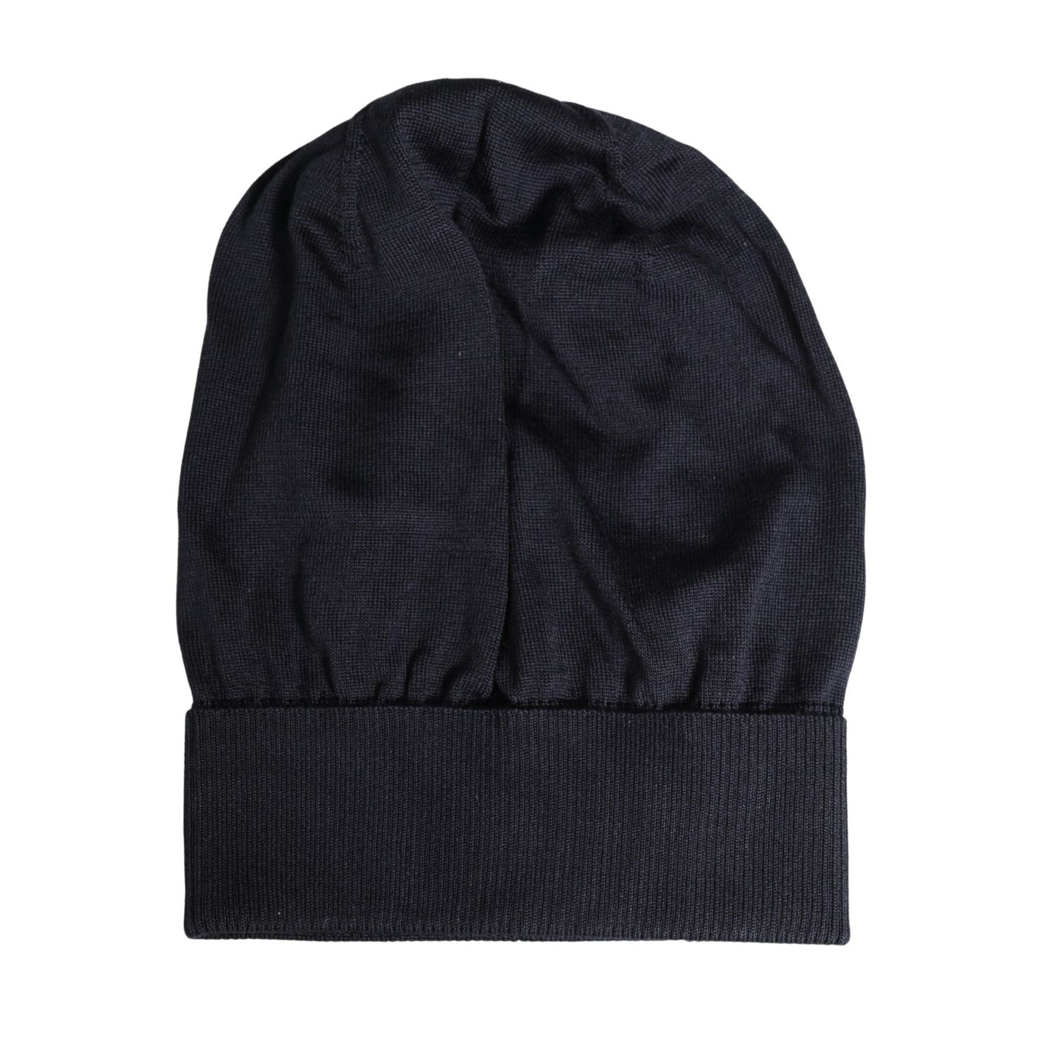 Dolce & Gabbana Black Solid Wool Knitted Winter Beanie Cap Hat